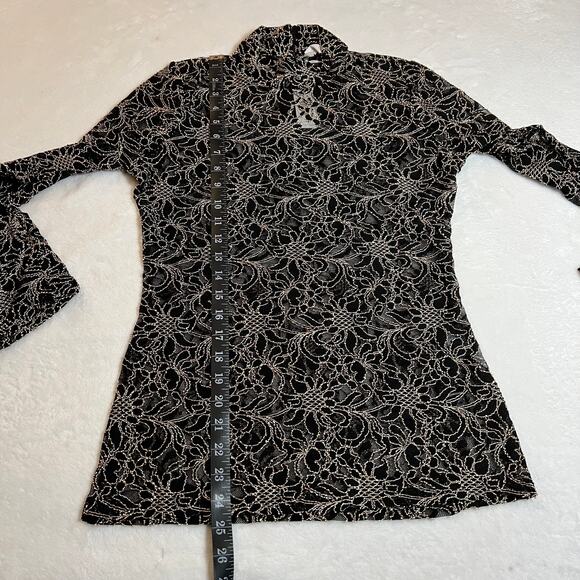 Anne Fontaine Sabine Sheer Lace Blouse w/ Bell Sleeves Size 40 (6-8) NEW - Picture 13 of 13